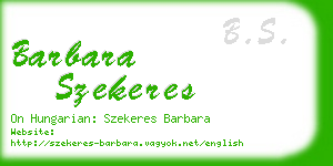 barbara szekeres business card